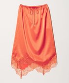 【ユナイテッドアローズ/UNITED ARROWS】のASTRAET サテン スソレース スカート 人気、トレンドファッション・服の通販 founy(ファニー) ファッション Fashion レディースファッション Fashion for Women スカート Skirts おすすめ Recommended / Our Picks イレギュラーヘム Irregular Hem カットソー Cut and Sewn Top コンビ Combo, Combination Style サテン Satin, Glossy Fabric ストリング String, Drawstring レース Lace, Lace Fabric エレガント 上品 Elegant thumbnail ORANGE|ID: prp329100004809433 ipo3291000000034904596