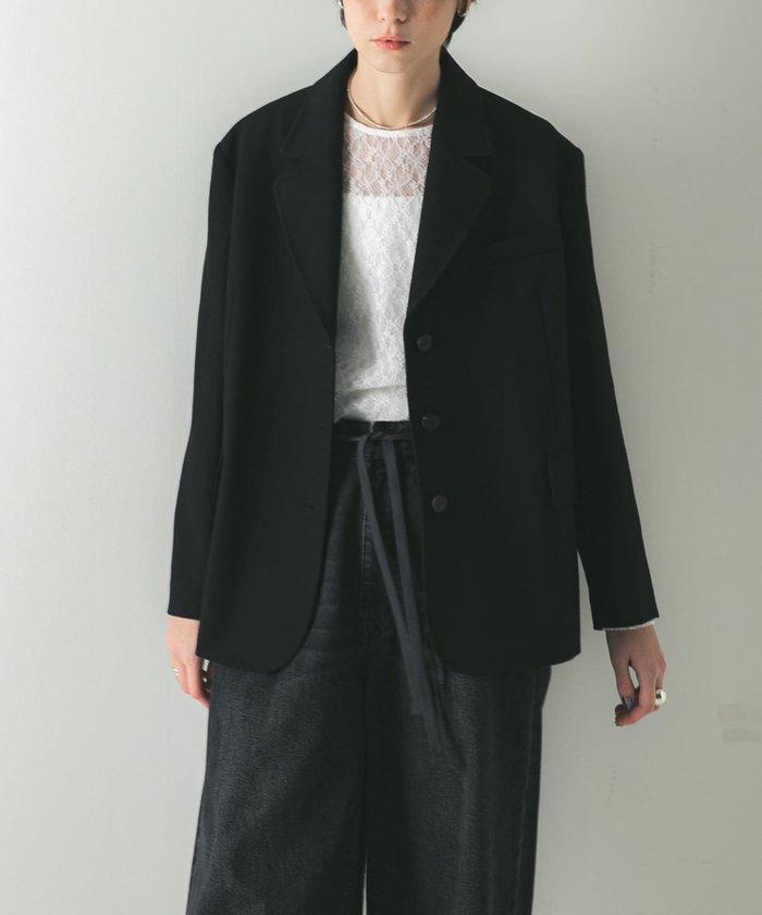 【アーバンリサーチ/URBAN RESEARCH】の強撚ウールテーラードジャケット インテリア・キッズ・メンズ・レディースファッション・服の通販 founy(ファニー) https://founy.com/ ファッション Fashion レディースファッション Fashion for Women アウター Coat / Outerwear Collection レディースジャケット・軽アウター Jackets テーラードジャケット / 通勤・きれいめスタイル Tailored Jackets & Blazers 2025年 2025 2025-2026秋冬・A/W Autumn/Winter 2025–26 AW25–26 冬 Winter / This Winter キュプラ Cupro, Eco Fabric ショルダー Shoulder, Shoulder Strap スラックス Slacks, Dress Pants セットアップ Set-Up, Coordinated Outfit ダウン Down, Puffer トレンド Trend, Trending Now ボックス Boxy, Box Shape 日本製 Made In Japan A/W・秋冬 Autumn/Winter |ID: prp329100004809438 ipo3291000000035009702