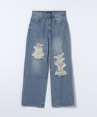 【ジーナシス/JEANASiS】のクラッシュストレートデニム ブルー|ID: prp329100004809445 ipo3291000000034904665