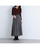 【ナチュラル ビューティー ベーシック/NATURAL BEAUTY BASIC】のベルテッドチェックプリーツスカート 人気、トレンドファッション・服の通販 founy(ファニー) ファッション Fashion レディースファッション Fashion for Women スカート Skirts プリーツスカート / 上品フェミニンスタイル Pleated Skirts クラシカル Classical, Vintage-Inspired シャーリング Shirring, Ruched チェック Check, Plaid, Tartan フィット Fit, Slim Fit プリーツ Pleats, Pleated ロング Long, Long-Length A/W・秋冬 Autumn/Winter thumbnail ブラウン系2|ID: prp329100004809447 ipo3291000000034904679