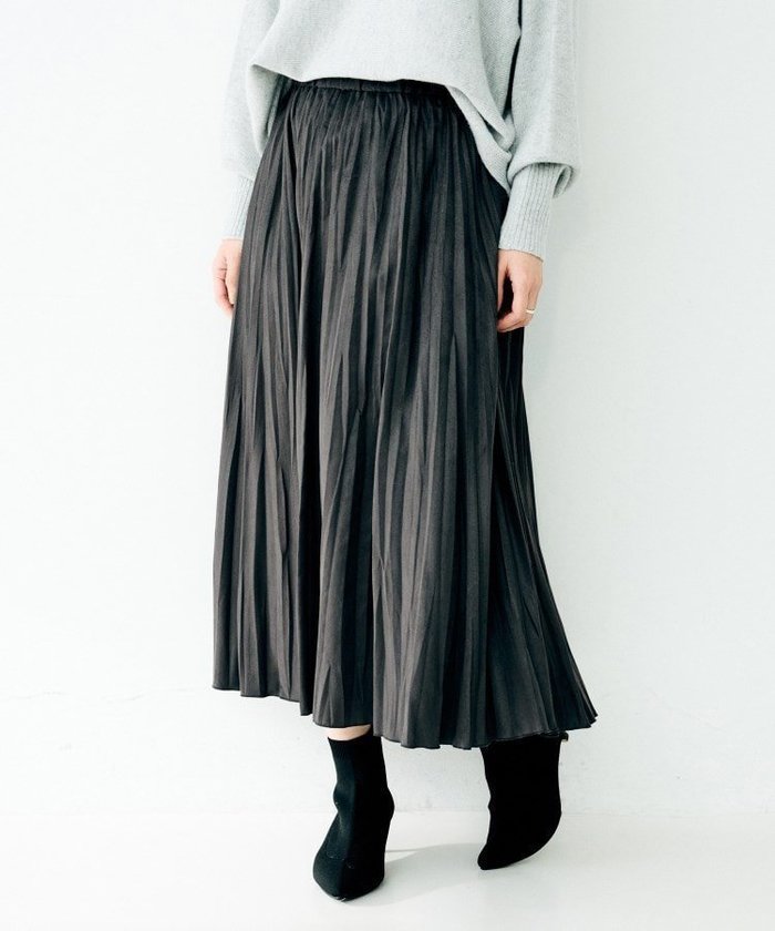 【アンタイトル/UNTITLED】のスエードプリーツスカート インテリア・キッズ・メンズ・レディースファッション・服の通販 founy(ファニー) https://founy.com/ ファッション Fashion レディースファッション Fashion for Women スカート Skirts プリーツスカート / 上品フェミニンスタイル Pleated Skirts なめらか Smooth, Silky Texture フレア Flare, Flared プリーツ Pleats, Pleated ランダム Random, Irregular |ID: prp329100004809448 ipo3291000000034904688