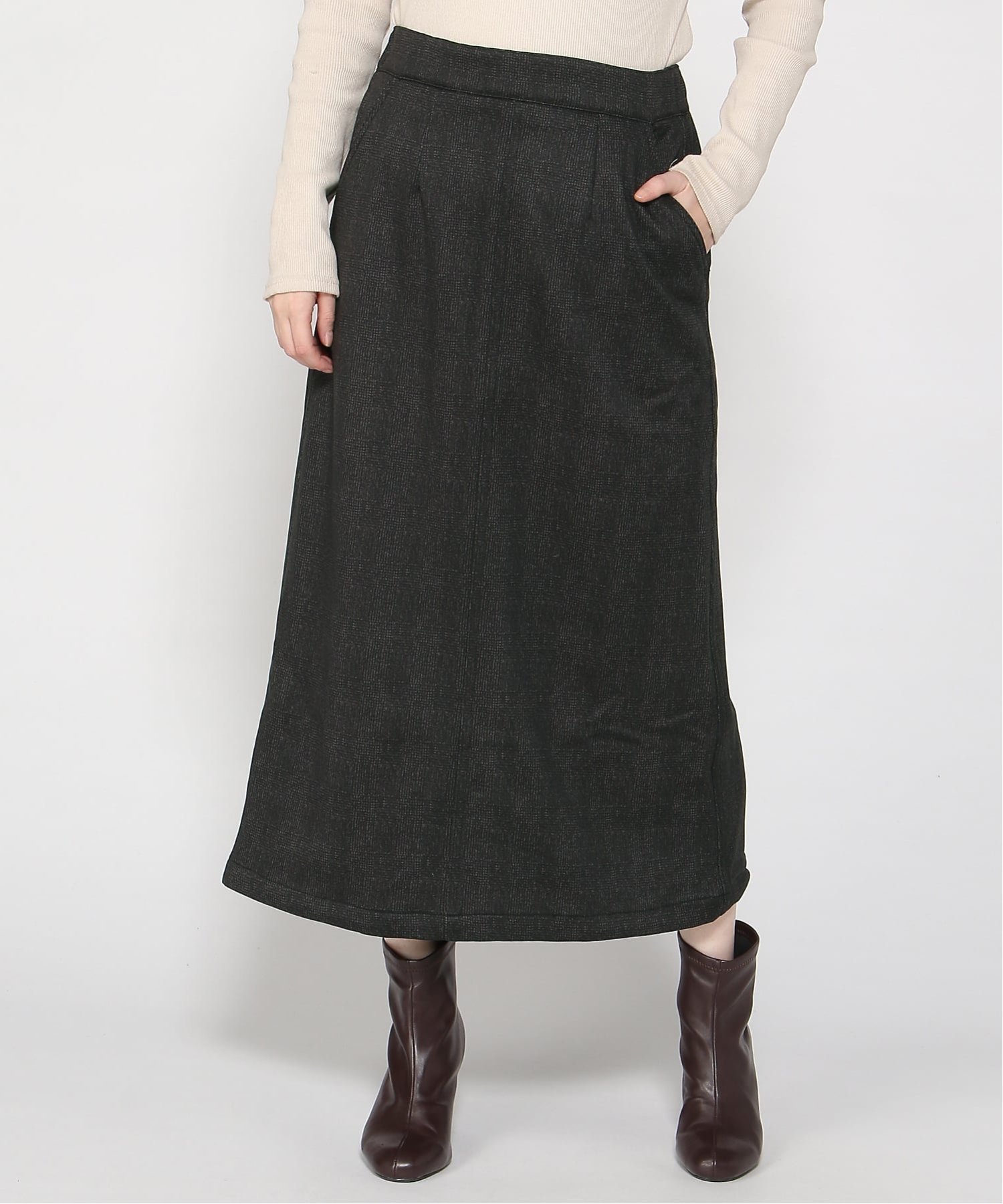 【ジーンズメイト/JEANS MATE】のC-FORT POINT/裏地 ベロア 台形 スカート インテリア・キッズ・メンズ・レディースファッション・服の通販 founy(ファニー) 　ファッション　Fashion　レディースファッション　Fashion for Women　スカート　Skirts　ストレッチ　Stretch, Stretchy Fabric　ベロア　Velour, Soft Velvet　ボンディング　Bonding, Bonded Fabric　台形　A-Line, Trapezoid Shape　グレー|ID: prp329100004809464 ipo3291000000034904830