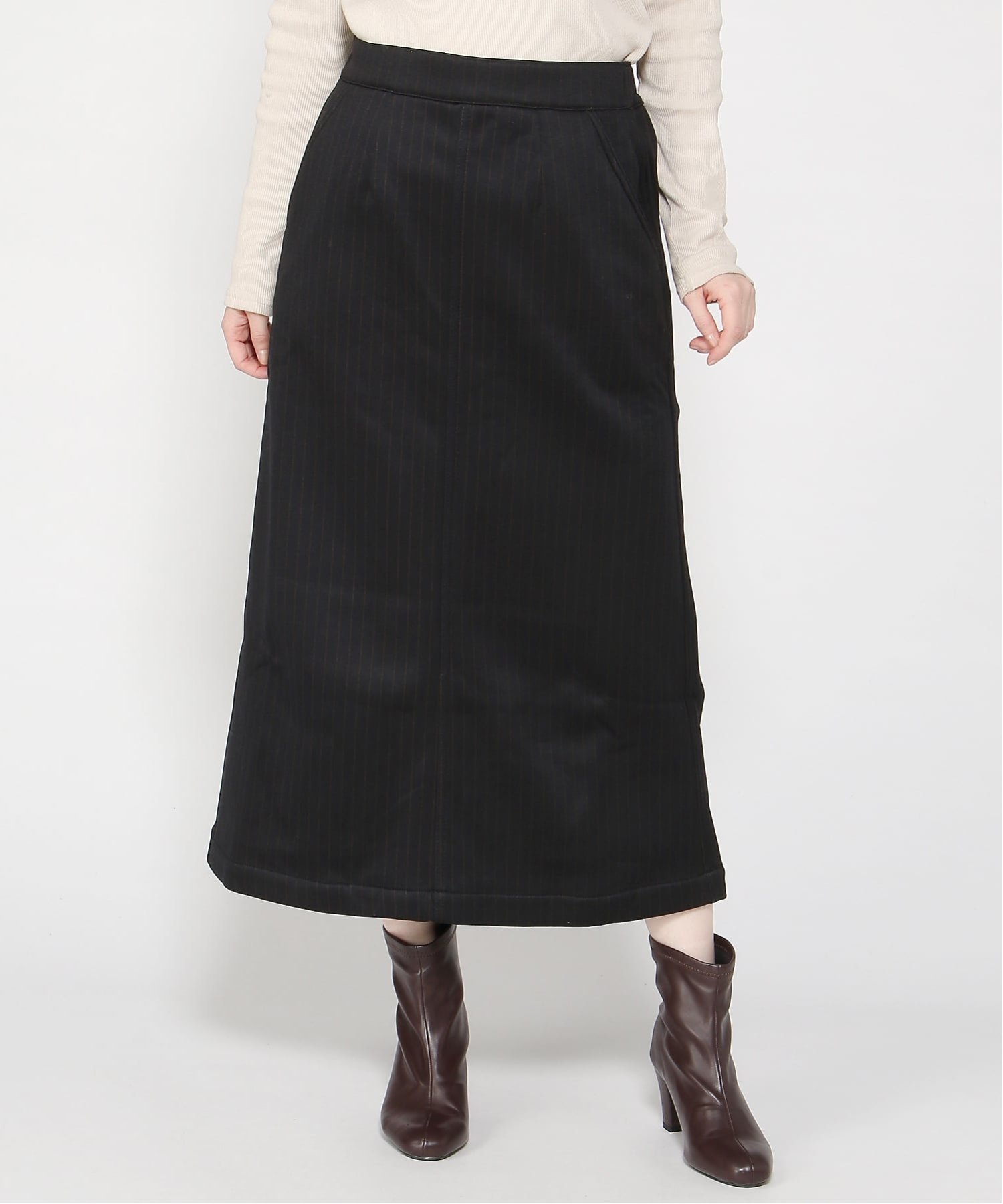 【ジーンズメイト/JEANS MATE】のC-FORT POINT/裏地 ベロア 台形 スカート インテリア・キッズ・メンズ・レディースファッション・服の通販 founy(ファニー) 　ファッション　Fashion　レディースファッション　Fashion for Women　スカート　Skirts　ストレッチ　Stretch, Stretchy Fabric　ベロア　Velour, Soft Velvet　ボンディング　Bonding, Bonded Fabric　台形　A-Line, Trapezoid Shape　ネービー|ID: prp329100004809464 ipo3291000000034904832