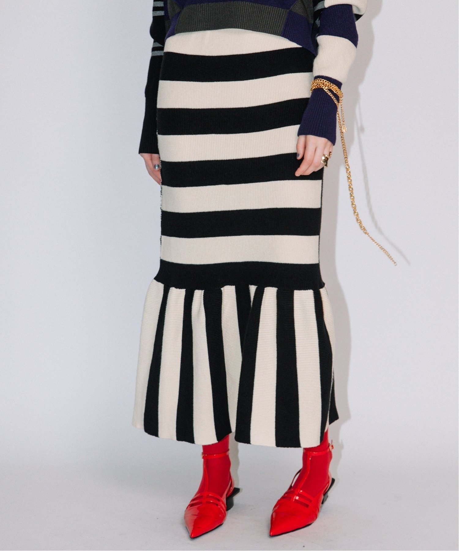 【アウラアイラ/AULA AILA】のBORDER PEPLUM SKIRT 人気、トレンドファッション・服の通販 founy(ファニー) 　ファッション　Fashion　レディースファッション　Fashion for Women　スカート　Skirts　ギャザー　Gathered, Ruffled　テレコ　Ribbed, Rib Stitch　ボーダー　Border, Stripe　 other-1|ID: prp329100004809472 ipo3291000000034904937