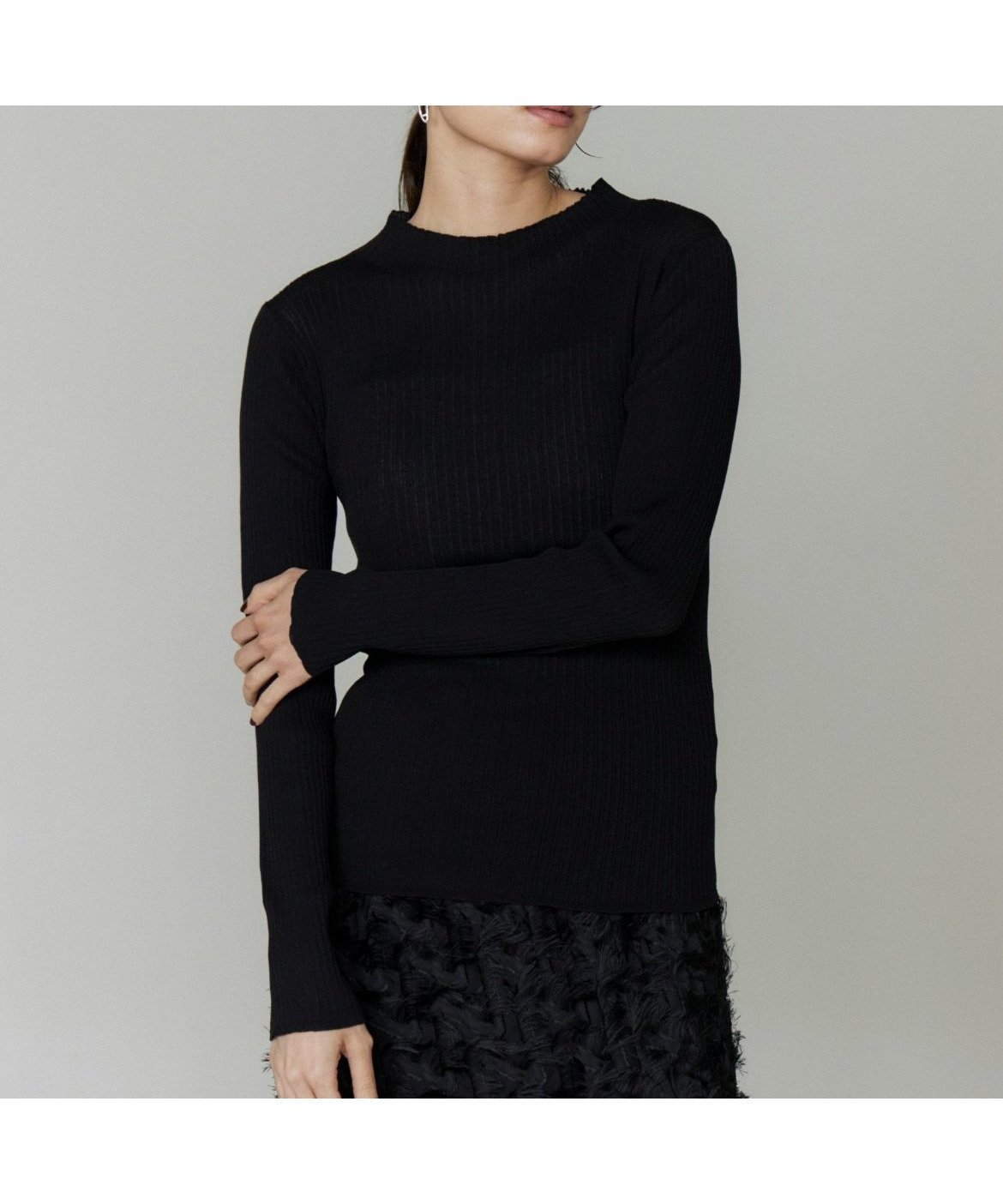 【イネド/INED】のシアーハイネックプルオーバー《YVON》 人気、トレンドファッション・服の通販 founy(ファニー) 　ファッション　Fashion　レディースファッション　Fashion for Women　トップス・カットソー　Cut & Sew Tops　カジュアルプルオーバー・ニットトップス　Pullovers & Knit Tops / Casual Pullovers　シンプル　Simple, Minimal　スマート　Smart, Elegant　ハイネック　High Neck, Mock Neck　ボトム　Bottoms, Lower Wear　 other-1|ID: prp329100004809473 ipo3291000000034904943