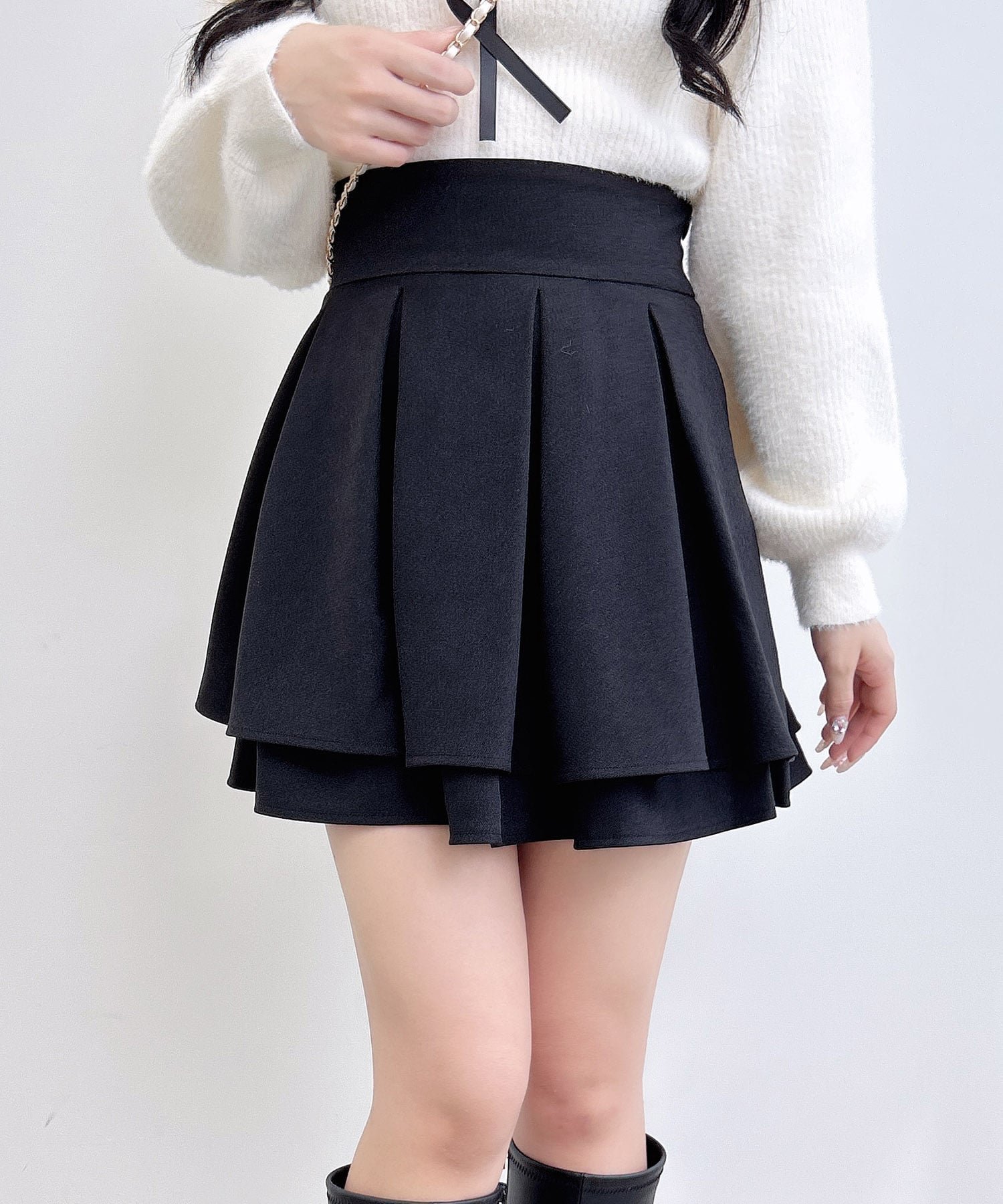 【イング/INGNI】のBackレースUPタックフレアSK インテリア・キッズ・メンズ・レディースファッション・服の通販 founy(ファニー) ファッション Fashion レディースファッション Fashion for Women スカート Skirts ショート Short, Short Length シンプル Simple, Minimal スマホ Smartphone, Mobile Device トレンド Trend, Trending Now フレア Flare, Flared レース Lace, Lace Fabric 無地 Plain, Solid Color クロ|ID: prp329100004809476 ipo3291000000034904975