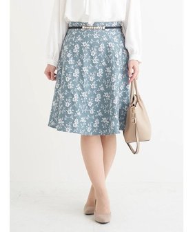 【ジェイ アンド シュプール/Re J&SUPURE】のベルト付き花柄ジャガードフレアスカート 人気、トレンドファッション・服の通販 founy(ファニー) ファッション Fashion レディースファッション Fashion for Women スカート Skirts Aライン・フレアスカート A-Line & Flared Skirts ベルト&ウエストマーク Belts & Waist Accessories エレガント 上品 Elegant コンパクト Compact, Small Size シンプル Simple, Minimal パール Pearl, Pearl Accent フェミニン Feminine, Girly フレア Flare, Flared ポケット Pocket, Pocket Detail ループ Loop, Loop Knit おすすめ Recommended / Our Picks |ID:prp329100004809479