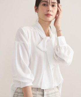 【インディヴィ/INDIVI】の【セレモニー/洗える】ジョーゼットボウタイブラウス 人気、トレンドファッション・服の通販 founy(ファニー) ファッション Fashion レディースファッション Fashion for Women トップス・カットソー Cut & Sew Tops シャツ・ブラウス・オフィスカジュアル Elegant Blouses & Button-Ups インナー Innerwear ジャケット Jacket, Outerwear ジョーゼット Georgette, Semi-Sheer Fabric スマート Smart, Elegant スリーブ Sleeve, Long Sleeve / Short Sleeve セレモニー Ceremony トレンド Trend, Trending Now 洗える Machine Washable |ID:prp329100004809480