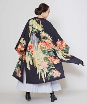 【アミナコレクション/Amina Collection】の【カヤ】【UVカット加工】花鳥羽織 人気、トレンドファッション・服の通販 founy(ファニー) ファッション Fashion レディースファッション Fashion for Women プリント Print, Printed Pattern ポケット Pocket, Pocket Detail 羽織 Haori, Light Jacket |ID:prp329100004809484