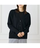 【イネド/INED】のVネックカーディガン 人気、トレンドファッション・服の通販 founy(ファニー) ファッション Fashion レディースファッション Fashion for Women トップス・カットソー Cut & Sew Tops カーディガン・羽織り Layered Style Cardigans Vネックトップス V-Neck Tops / V-Cut Neckline Shirts カーディガン Cardigan, Knitwear スマート Smart, Elegant スリーブ Sleeve, Long Sleeve / Short Sleeve なめらか Smooth, Silky Texture プレーン Plain, Simple ポケット Pocket, Pocket Detail thumbnail ブラック|ID: prp329100004809507 ipo3291000000034905241