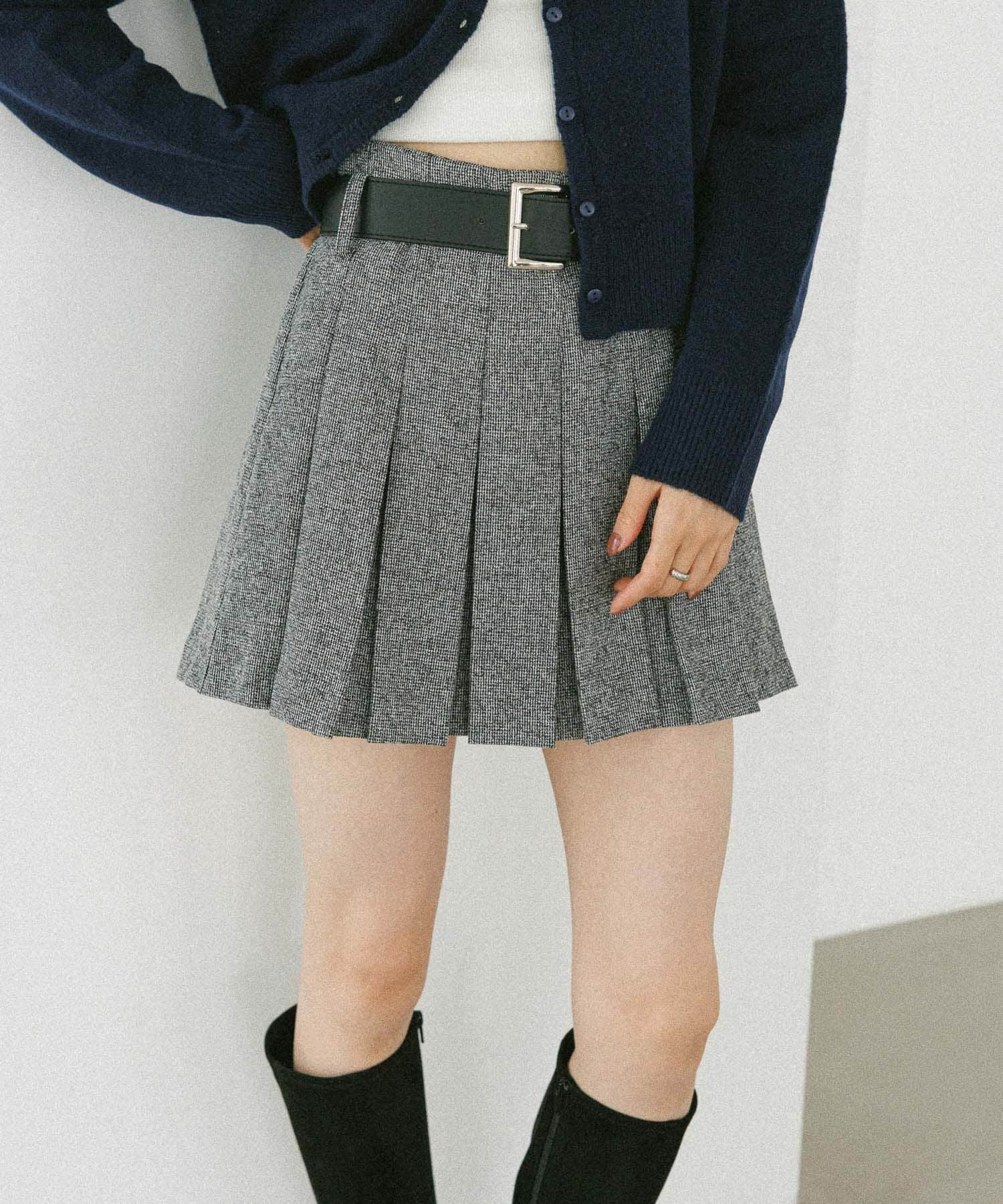 【ヘザー/Heather】のベルト付きアソートプリーツミニスカート インテリア・キッズ・メンズ・レディースファッション・服の通販 founy(ファニー) ファッション Fashion レディースファッション Fashion for Women スカート Skirts ミニスカート Mini Skirts ベルト&ウエストマーク Belts & Waist Accessories プリーツ Pleats, Pleated ミニスカート Mini Skirt, Short Skirt グレー|ID: prp329100004809511 ipo3291000000034905271