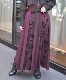 【アクシーズファム/axes femme】の編上フロッキー切替SK 人気、トレンドファッション・服の通販 founy(ファニー) ファッション Fashion レディースファッション Fashion for Women スカート Skirts クラシカル Classical, Vintage-Inspired ジャケット Jacket, Outerwear フロント Front, Front Design ロング Long, Long-Length ローズ Rose, Rose Motif エレガント 上品 Elegant 切替 Switching, Contrast Panel |ID:prp329100004809526