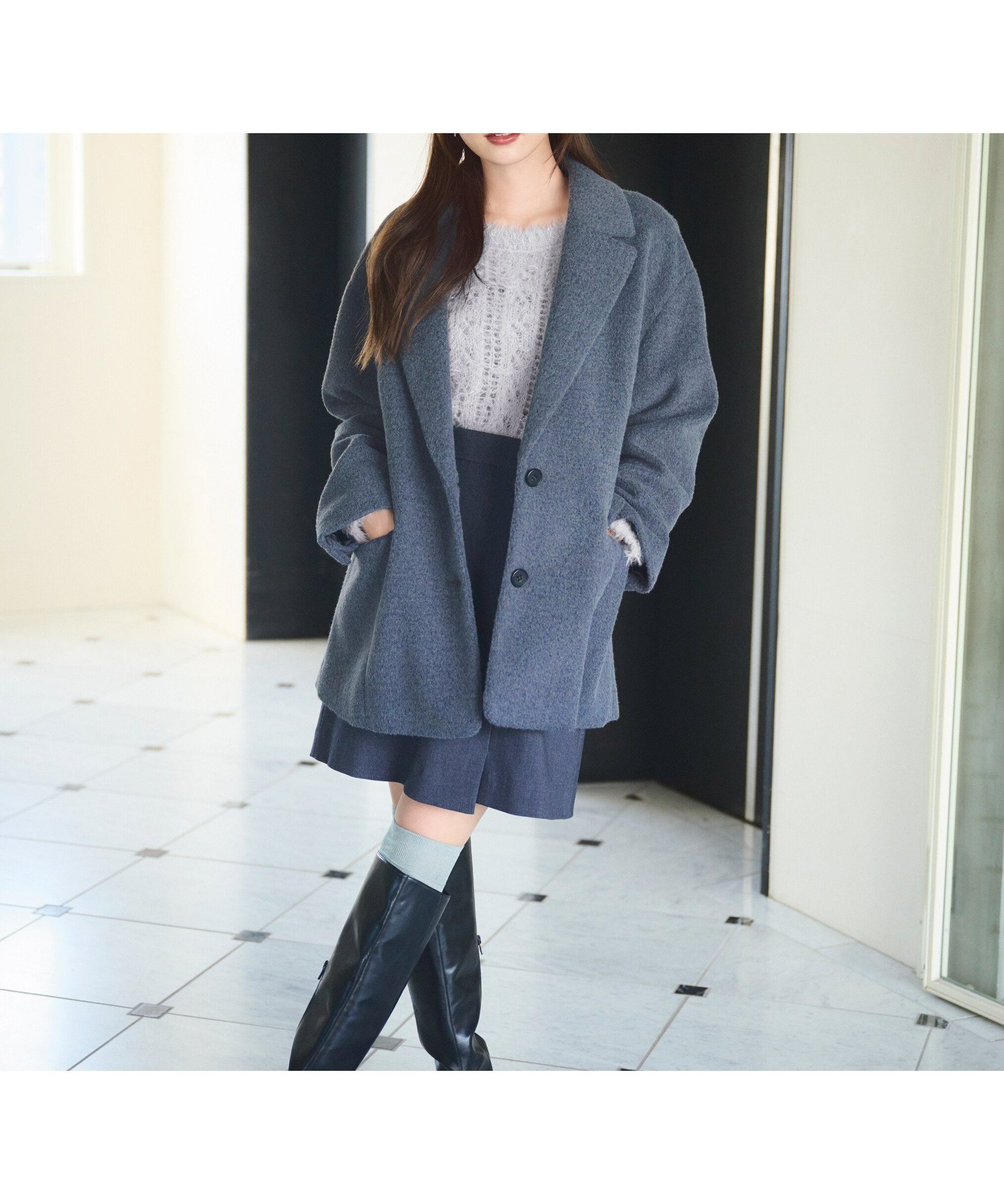 【プロポーション ボディドレッシング/PROPORTION BODY DRESSING】のフラップミニスカート WEB限定カラー エクリュツィード インテリア・キッズ・メンズ・レディースファッション・服の通販 founy(ファニー) 　ファッション　Fashion　レディースファッション　Fashion for Women　スカート　Skirts　ミニスカート　Mini Skirts　おすすめ　Recommended / Our Picks　ウォーム　Warm Fabric　タイツ　Tights, Legwear　ツイル　Twist, Twisted Detail　ツイード　Twill, Twill Weave　フラット　Flat, Flat Shoes　フラップ　Flap, Flap Pocket　ミニスカート　Mini Skirt, Short Skirt　ラップ　Wrap, Wrap Design　無地　Plain, Solid Color　グレー|ID: prp329100004809535 ipo3291000000034905464