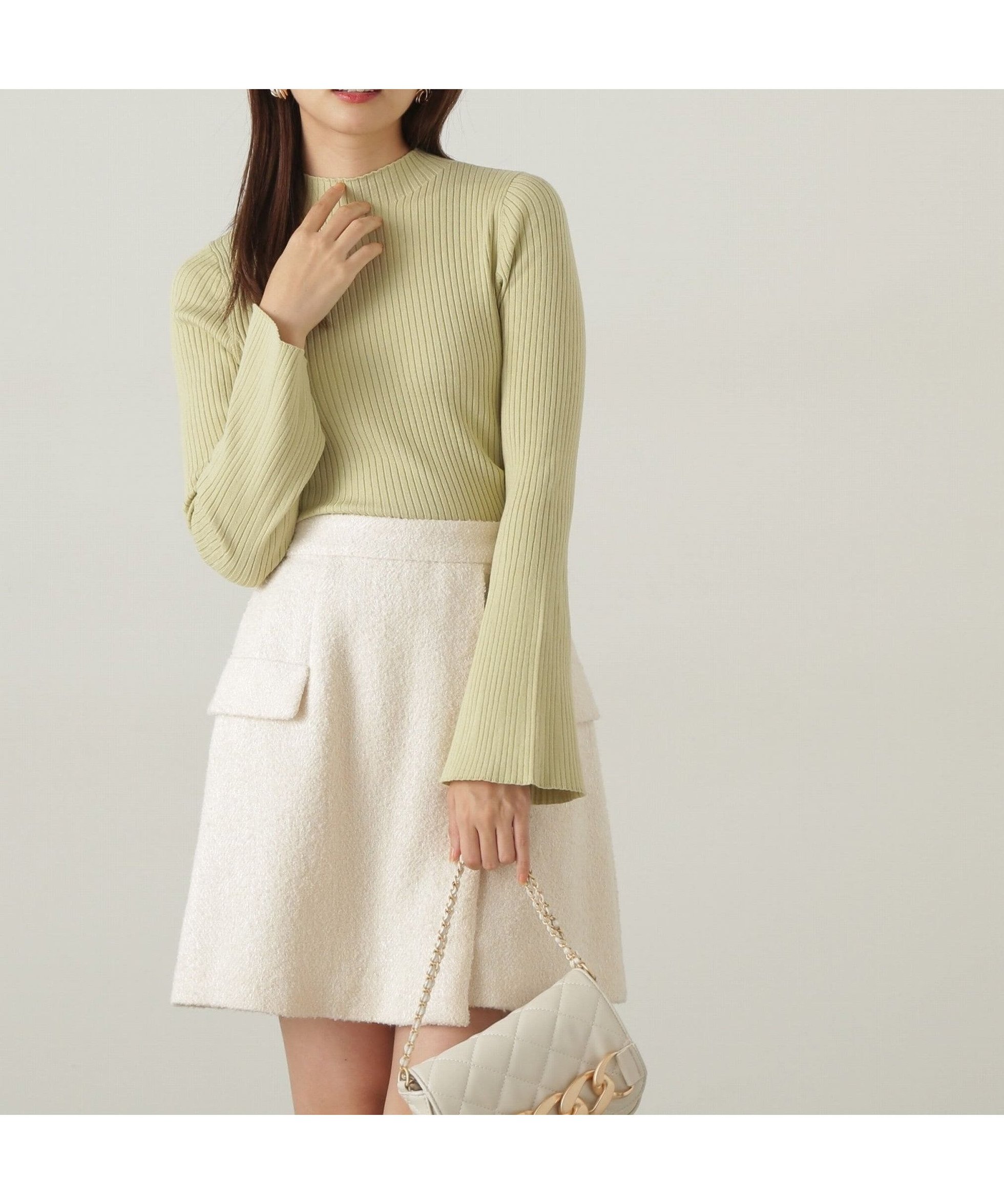 【プロポーション ボディドレッシング/PROPORTION BODY DRESSING】のフラップミニスカート WEB限定カラー エクリュツィード インテリア・キッズ・メンズ・レディースファッション・服の通販 founy(ファニー) 　ファッション　Fashion　レディースファッション　Fashion for Women　スカート　Skirts　ミニスカート　Mini Skirts　おすすめ　Recommended / Our Picks　ウォーム　Warm Fabric　タイツ　Tights, Legwear　ツイル　Twist, Twisted Detail　ツイード　Twill, Twill Weave　フラット　Flat, Flat Shoes　フラップ　Flap, Flap Pocket　ミニスカート　Mini Skirt, Short Skirt　ラップ　Wrap, Wrap Design　無地　Plain, Solid Color　エクリュツィード1|ID: prp329100004809535 ipo3291000000034905468