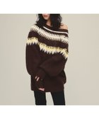 【ジーナシス/JEANASiS】の3G Fair Isle Pullover ブラウン系その他|ID: prp329100004809541 ipo3291000000034905530