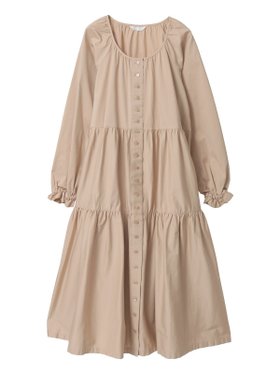 【ピンクハウス/PINK HOUSE】のティアードミディワンピース 人気、トレンドファッション・服の通販 founy(ファニー) ファッション Fashion レディースファッション Fashion for Women ワンピース Dresses ハイネック High Neck, Mock Neck リボン Ribbon, Bow |ID:prp329100004809546