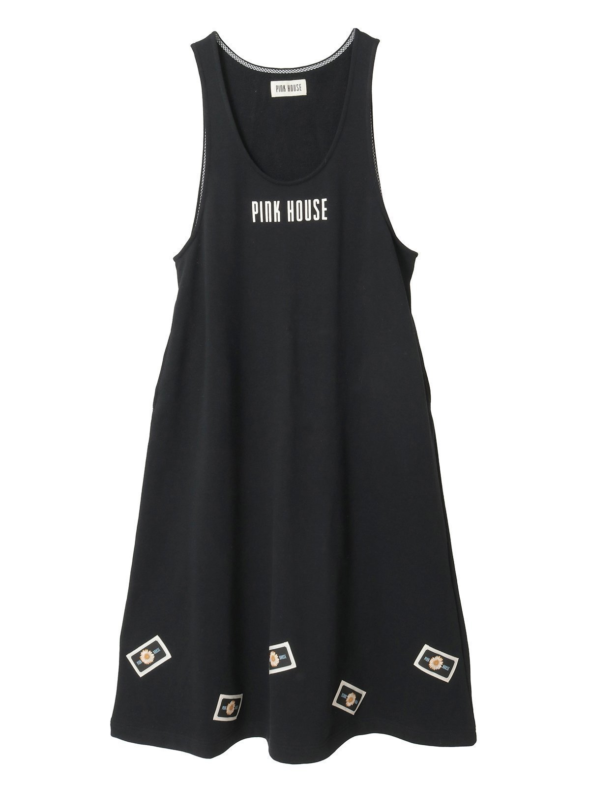 【ピンクハウス/PINK HOUSE】のマーガレットネームワッペン使いスウェットジャンパスカート インテリア・キッズ・メンズ・レディースファッション・服の通販 founy(ファニー) 　ファッション　Fashion　レディースファッション　Fashion for Women　スカート　Skirts　プリント　Print, Printed Pattern　マーガレット　Marguerite, Daisy Pattern　モチーフ　Motif, Design Theme　リボン　Ribbon, Bow　ワンポイント　One Point, Statement Accent　クロ|ID: prp329100004809552 ipo3291000000034905602