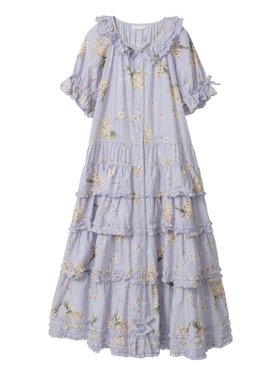 【ピンクハウス/PINK HOUSE】のマーガレットブーケプリントワンピース 人気、トレンドファッション・服の通販 founy(ファニー) ファッション Fashion レディースファッション Fashion for Women ワンピース Dresses 春 Spring ギャザー Gathered, Ruffled フリル Frill, Ruffle フロント Front, Front Design ブロード Broadcloth, Fine Cotton プリント Print, Printed Pattern ペチコート Petticoat, Underskirt マーガレット Marguerite, Daisy Pattern モチーフ Motif, Design Theme 無地 Plain, Solid Color ラベンダー Lavender ロング Long, Long-Length |ID:prp329100004809553