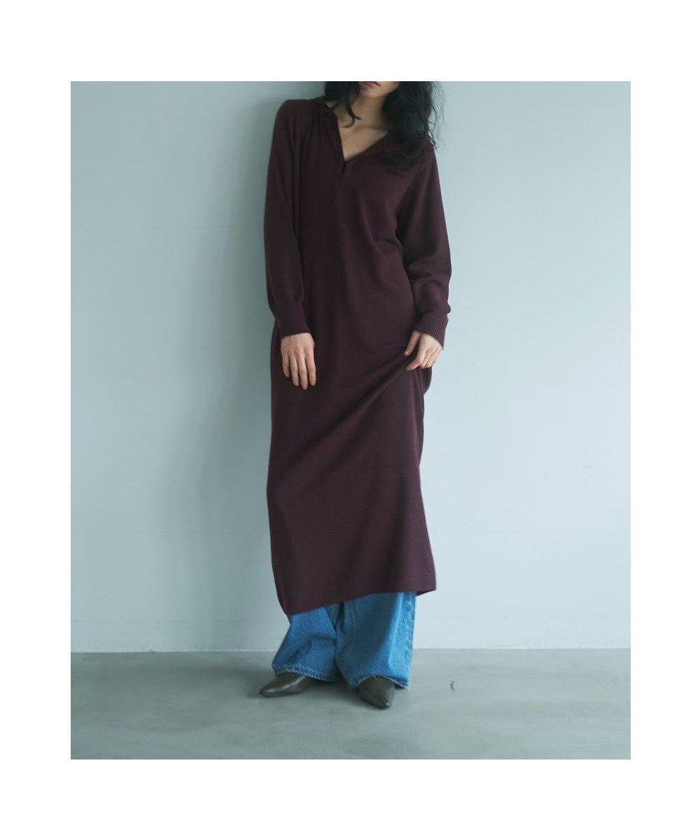 【マージュール/marjour】のHOODED KNIT ONEPIECE インテリア・キッズ・メンズ・レディースファッション・服の通販 founy(ファニー) 　ファッション　Fashion　レディースファッション　Fashion for Women　トップス・カットソー　Cut & Sew Tops　ニット　Knit Tops & Sweaters　インナー　Innerwear　ストレッチ　Stretch, Stretchy Fabric　タートル　Turtleneck, Turtle Collar　バランス　Balance, Style Balance　ポケット　Pocket, Pocket Detail　リラックス　Relax, Relaxed Fit　ロング　Long, Long-Length　秋　Autumn　BROWN|ID: prp329100004809557 ipo3291000000034905639