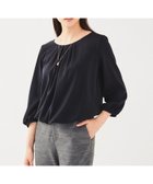 【アンタイトル/UNTITLED】の【透けにくい/通勤】パウダリー タックブラウス ネイビー|ID: prp329100004809563 ipo3291000000034905701