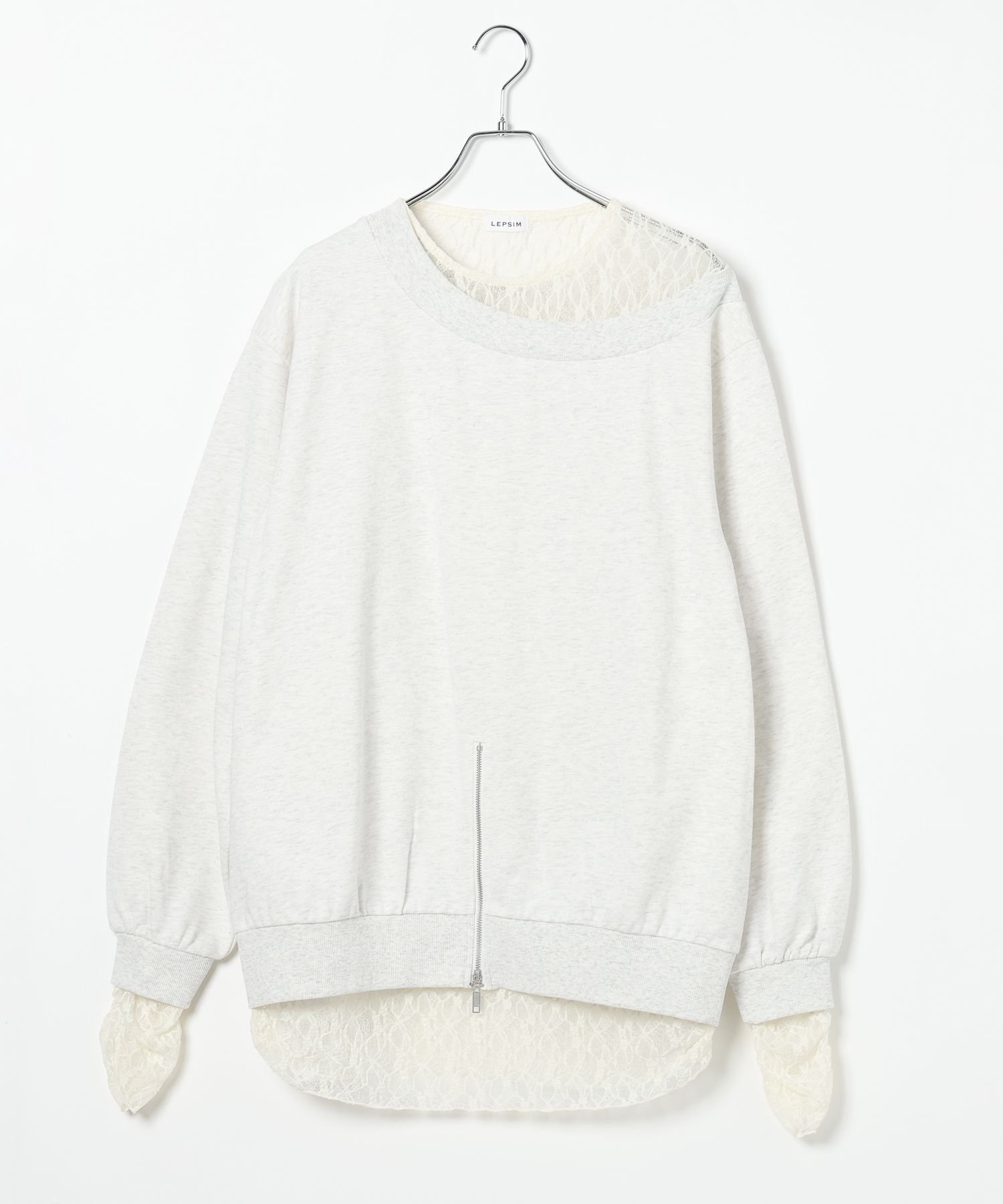 【レプシィム ローリーズファーム/LEPSIM LOWRYS FARM】のワンショルレイヤードライクチュニック インテリア・キッズ・メンズ・レディースファッション・服の通販 founy(ファニー) 　ファッション　Fashion　レディースファッション　Fashion for Women　トップス・カットソー　Cut & Sew Tops　おすすめ　Recommended / Our Picks　チュニック　Tunic, Long Top　トレンド　Trend, Trending Now　ドッキング　Docking, Mixed Material　レース　Lace, Lace Fabric　ワイド　Wide, Wide Fit　ワンポイント　One Point, Statement Accent　トップグレー11|ID: prp329100004809573 ipo3291000000034905760