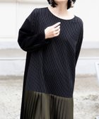 【オズモーシス/OSMOSIS】の2WAYバックプリーツワンピース 人気、トレンドファッション・服の通販 founy(ファニー) ファッション Fashion レディースファッション Fashion for Women ワンピース Dresses カットソー Cut and Sewn Top ストライプ Stripe, Striped Pattern ストレッチ Stretch, Stretchy Fabric プリーツ Pleats, Pleated ポケット Pocket, Pocket Detail 再入荷 Restock / Back in Stock A/W・秋冬 Autumn/Winter thumbnail BLACK|ID: prp329100004809580 ipo3291000000034905802