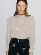 【リリーブラウン/Lily Brown】のL.B CANDY STOCK ビジューフリルブラウス 人気、トレンドファッション・服の通販 founy(ファニー) ファッション Fashion レディースファッション Fashion for Women トップス・カットソー Cut & Sew Tops シャツ・ブラウス・オフィスカジュアル Elegant Blouses & Button-Ups インナー Innerwear キャミソール Camisole, Spaghetti Strap Top クラシカル Classical, Vintage-Inspired シフォン Chiffon, Lightweight Fabric スマート Smart, Elegant ビジュー Bijou, Jewel-like Accent フェミニン Feminine, Girly フロント Front, Front Design ブラウジング Blouson Silhouette, Cinched Waist ベロア Velour, Soft Velvet ラッフル Ruffle, Frill リボン Ribbon, Bow エレガント 上品 Elegant thumbnail BEG[037]|ID: prp329100004809596 ipo3291000000034905907