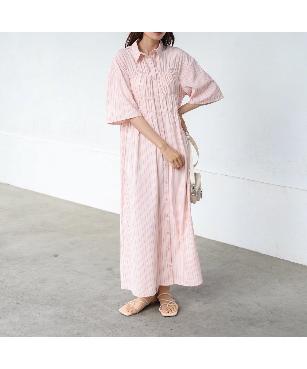 【バブ ブージュルード/Bab Bou Jeloud】の【低身長向けサイズあり】ビスチェ風シャツワンピース インテリア・キッズ・メンズ・レディースファッション・服の通販 founy(ファニー) 　ファッション　Fashion　レディースファッション　Fashion for Women　ワンピース　Dresses　シャツワンピース / 1枚で着映えコーデ　Shirt Dresses　ショート　Short, Short Length　スニーカー　Sneakers, Trainers　スマート　Smart, Elegant　チェック　Check, Plaid, Tartan　デニム　Denim, Jeans Material　トレンド　Trend, Trending Now　バランス　Balance, Style Balance　ビスチェ　Bustier, Corset Top　レギンス　Leggings, Stretch Pants　再入荷　Restock / Back in Stock　おすすめ　Recommended / Our Picks　PINK|ID: prp329100004809616 ipo3291000000034906058