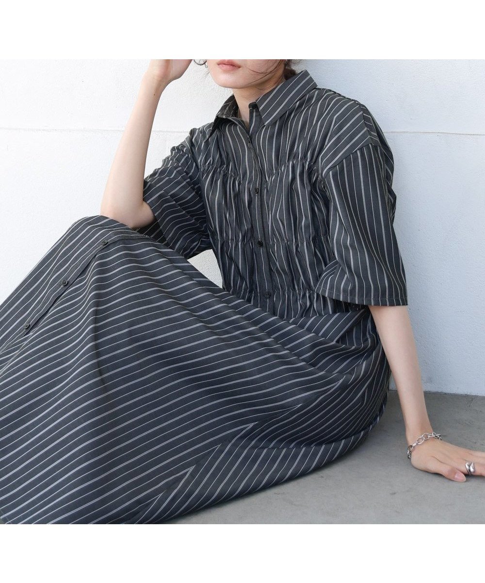 【バブ ブージュルード/Bab Bou Jeloud】の【低身長向けサイズあり】ビスチェ風シャツワンピース インテリア・キッズ・メンズ・レディースファッション・服の通販 founy(ファニー) 　ファッション　Fashion　レディースファッション　Fashion for Women　ワンピース　Dresses　シャツワンピース / 1枚で着映えコーデ　Shirt Dresses　ショート　Short, Short Length　スニーカー　Sneakers, Trainers　スマート　Smart, Elegant　チェック　Check, Plaid, Tartan　デニム　Denim, Jeans Material　トレンド　Trend, Trending Now　バランス　Balance, Style Balance　ビスチェ　Bustier, Corset Top　レギンス　Leggings, Stretch Pants　再入荷　Restock / Back in Stock　おすすめ　Recommended / Our Picks　BLACK|ID: prp329100004809616 ipo3291000000034906061