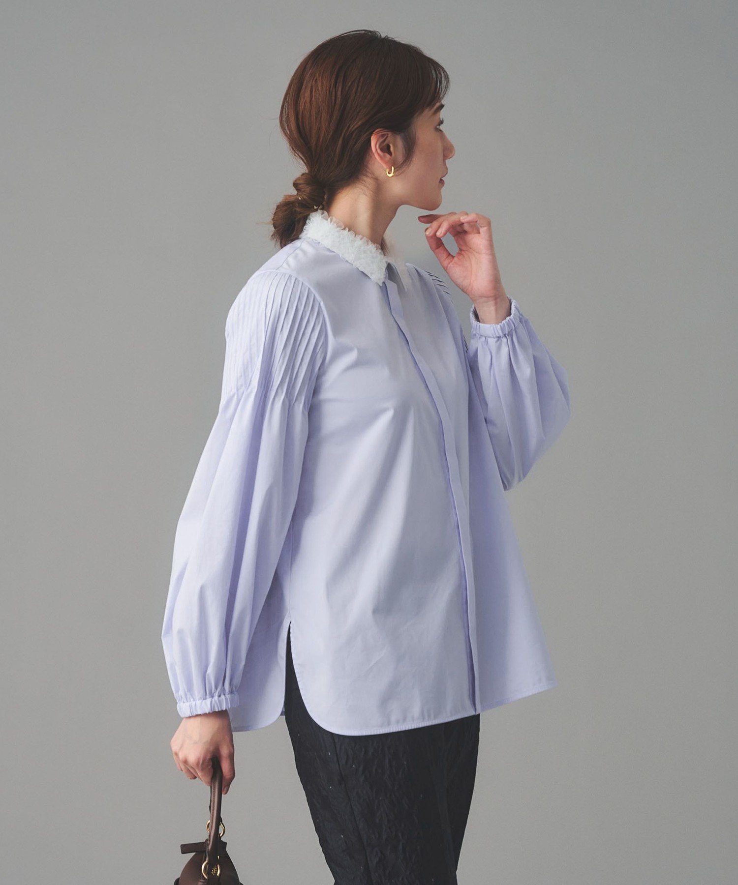 【ユナイテッドアローズ/UNITED ARROWS】のチュールカラー 2WAY ブラウス 人気、トレンドファッション・服の通販 founy(ファニー) 　ファッション　Fashion　レディースファッション　Fashion for Women　トップス・カットソー　Cut & Sew Tops　シャツ・ブラウス・オフィスカジュアル　Elegant Blouses & Button-Ups　アクセサリー　Fashion Accessories　インナー　Innerwear　シンプル　Simple, Minimal　セットアップ　Set-Up, Coordinated Outfit　フリル　Frill, Ruffle　おすすめ　Recommended / Our Picks　 other-1|ID: prp329100004809618 ipo3291000000034906069