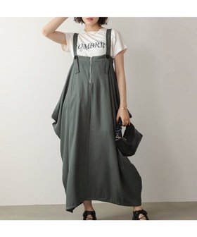 【バブ ブージュルード/Bab Bou Jeloud】のジップ変形ジャンスカ 人気、トレンドファッション・服の通販 founy(ファニー) ファッション Fashion レディースファッション Fashion for Women インナー Innerwear クール Cool, Chic ジップ Zip, Zipper ジャンスカ Jumper Skirt, Pinafore Dress タートル Turtleneck, Turtle Collar ツイル Twist, Twisted Detail フレア Flare, Flared フロント Front, Front Design メタル Metal, Metal Parts 再入荷 Restock / Back in Stock |ID:prp329100004809633