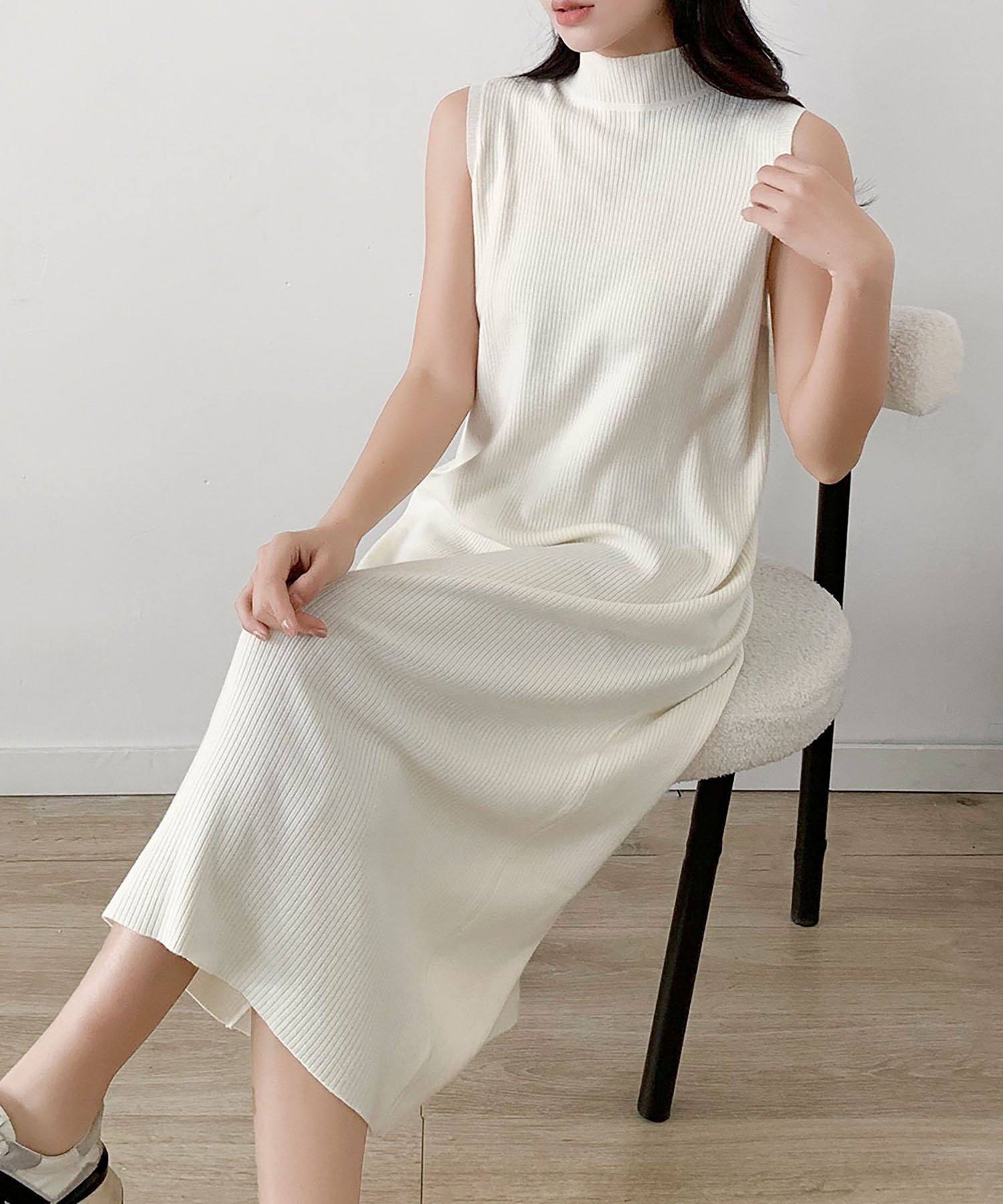 【ガール/GIRL】のハイネック リブニット ノースリーブ ワンピース ロング丈 秋冬 きれいめ インテリア・キッズ・メンズ・レディースファッション・服の通販 founy(ファニー) 　ファッション　Fashion　レディースファッション　Fashion for Women　ワンピース　Dresses　シンプル　Simple, Minimal　ノースリーブ　Sleeveless, No-Sleeve　ハイネック　High Neck, Mock Neck　リブニット　Rib Knit, Ribbed Knit　ロング　Long, Long-Length　エレガント 上品　Elegant　再入荷　Restock / Back in Stock　A/W・秋冬　Autumn/Winter　OWH|ID: prp329100004809637 ipo3291000000034906186