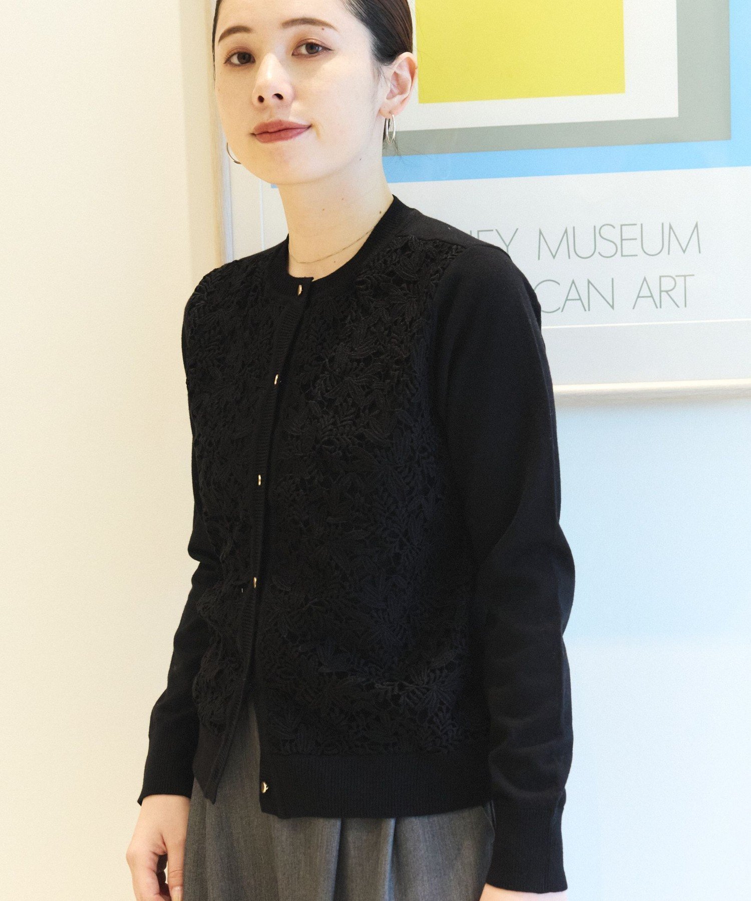 【ビームス ハート/BEAMS HEART】の【手洗い可】フロントレース ニット カーディガン 25AW レディース 秋 長袖 オンオフ兼用 オフィス 通勤 一枚で主役級 インテリア・キッズ・メンズ・レディースファッション・服の通販 founy(ファニー) 　ファッション　Fashion　レディースファッション　Fashion for Women　トップス・カットソー　Cut & Sew Tops　ニット　Knit Tops & Sweaters　カーディガン・羽織り　Layered Style Cardigans　2025年　2025　2025-2026秋冬・A/W　Autumn/Winter 2025–26 AW25–26　おすすめ　Recommended / Our Picks　エレガント 上品　Elegant　オケージョン　Occasion Wear　カーディガン　Cardigan, Knitwear　シンプル　Simple, Minimal　フロント　Front, Front Design　レース　Lace, Lace Fabric　秋　Autumn　ビジネス 仕事 通勤　Business / Work / Commuting　長袖　Long Sleeve, Full Sleeve　BLACK|ID: prp329100004809676 ipo3291000000034906486