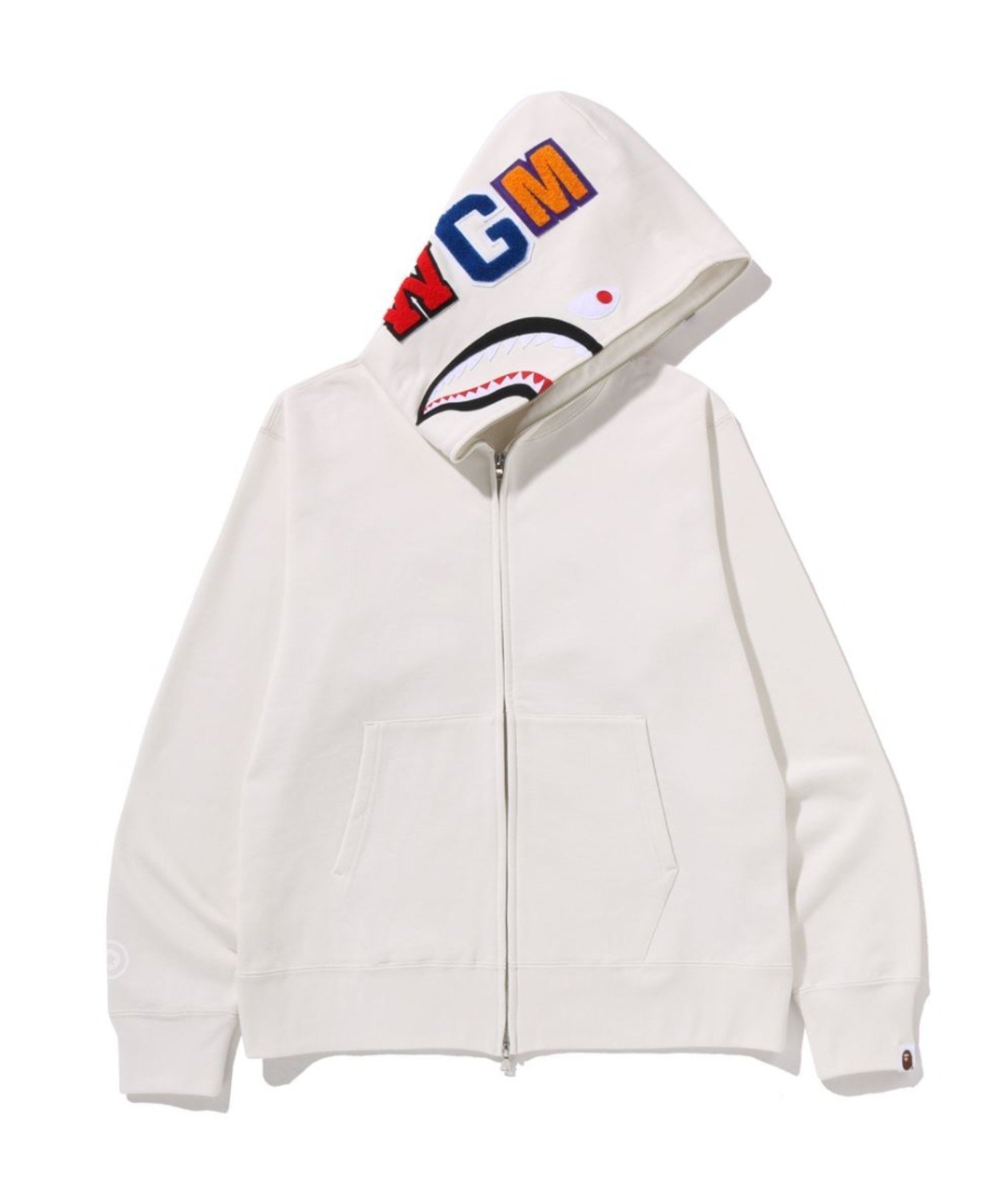 【ア ベイシング エイプ/A BATHING APE】のSHARK FULL ZIP HOODIE インテリア・キッズ・メンズ・レディースファッション・服の通販 founy(ファニー) ファッション Fashion レディースファッション Fashion for Women グラフィック Graphic, Graphic Design モチーフ Motif, Design Theme IVORY|ID: prp329100004809679 ipo3291000000034906509