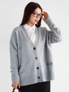 【ヴァン/Vin】のロゴ刺繍デザインニットカーディガン 人気、トレンドファッション・服の通販 founy(ファニー) ファッション Fashion レディースファッション Fashion for Women トップス・カットソー Cut & Sew Tops ニット Knit Tops & Sweaters カーディガン・羽織り Layered Style Cardigans なめらか Smooth, Silky Texture カーディガン Cardigan, Knitwear thumbnail 杢グレー|ID: prp329100004809689 ipo3291000000034906585