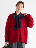 【ヴァン/Vin】のロゴ刺繍デザインニットカーディガン 人気、トレンドファッション・服の通販 founy(ファニー) ファッション Fashion レディースファッション Fashion for Women トップス・カットソー Cut & Sew Tops ニット Knit Tops & Sweaters カーディガン・羽織り Layered Style Cardigans なめらか Smooth, Silky Texture カーディガン Cardigan, Knitwear thumbnail レッド|ID: prp329100004809689 ipo3291000000034906587