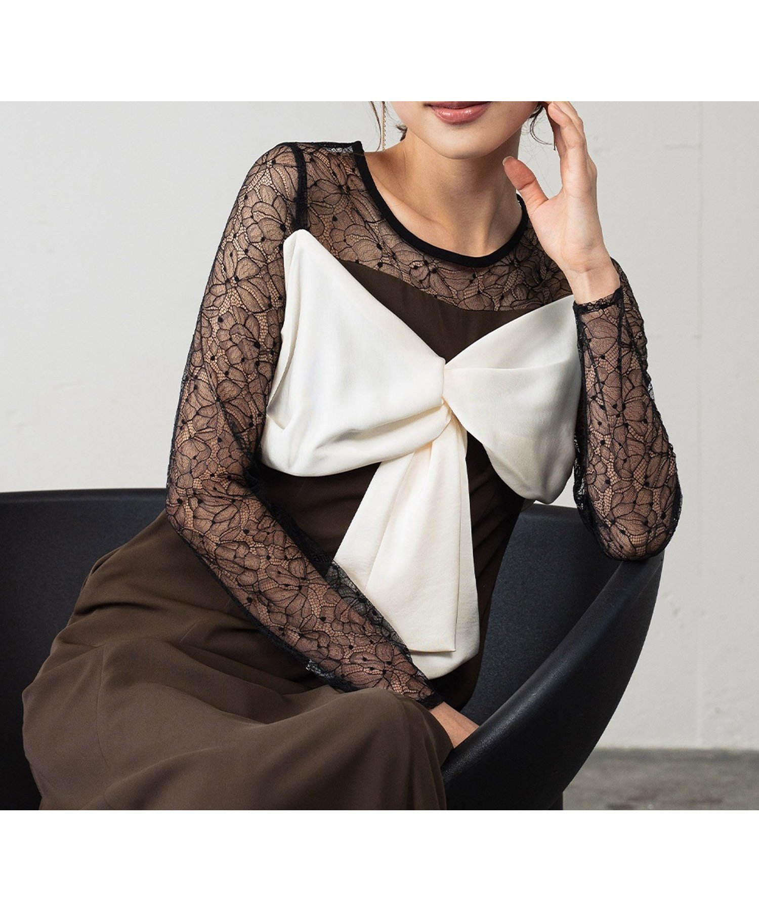 【ガール/GIRL】のビッグリボンドレス シアー 結婚式 ワンピース パーティードレス オケージョン インテリア・キッズ・メンズ・レディースファッション・服の通販 founy(ファニー) 　ファッション　Fashion　レディースファッション　Fashion for Women　ワンピース　Dresses　フォーマル・パーティードレス・結婚式用ドレス　Elegant & Casual Dresses　オケージョン　Occasion Wear　サテン　Satin, Glossy Fabric　シアー　Sheer, See-Through　ドレス　Dress, One-Piece　ドレープ　Drape, Draping Fabric　バランス　Balance, Style Balance　フォーマル　Formal, Dressy　フレア　Flare, Flared　モダン　Modern, Contemporary　ヨーク　Yoke, Yoke Design　リボン　Ribbon, Bow　レース　Lace, Lace Fabric　再入荷　Restock / Back in Stock　おすすめ　Recommended / Our Picks　エレガント 上品　Elegant　結婚式　Wedding　披露宴　Wedding Reception　二次会　After Party　BR|ID: prp329100004809692 ipo3291000000034906620