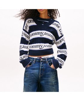 【トミーヒルフィガー/TOMMY HILFIGER】のストライプロゴVネックセーター 人気、トレンドファッション・服の通販 founy(ファニー) ファッション Fashion レディースファッション Fashion for Women トップス・カットソー Cut & Sew Tops Vネックトップス V-Neck Tops / V-Cut Neckline Shirts アメリカン American Style クラシック Classic, Timeless Style ゴルフ Golf ストライプ Stripe, Striped Pattern セーター Sweater, Knitwear デニム Denim, Jeans Material モダン Modern, Contemporary 人気 Popular, Best Seller |ID:prp329100004809701