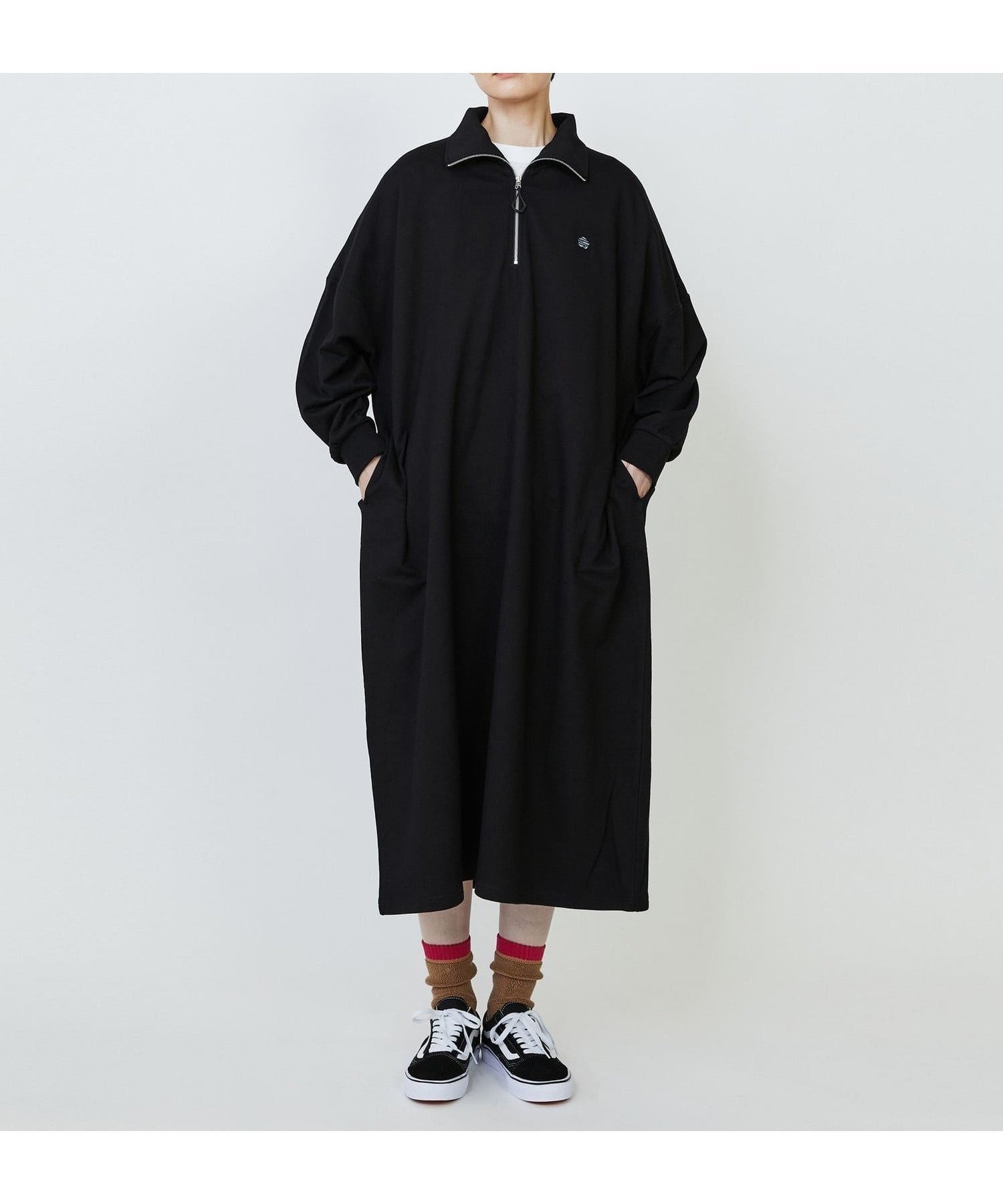 【フラボア/FRAPBOIS】のパークJipワンピ インテリア・キッズ・メンズ・レディースファッション・服の通販 founy(ファニー) 　ファッション　Fashion　レディースファッション　Fashion for Women　ワンピース　Dresses　スタンダード　Standard, Basic　ポケット　Pocket, Pocket Detail　ワイド　Wide, Wide Fit　ブラック|ID: prp329100004809719 ipo3291000000034906853