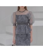 【レジャ/Leja】のLEJA-ローズペプラムIラインワンピースドレス結婚式オケージョンレディース 人気、トレンドファッション・服の通販 founy(ファニー) ファッション Fashion レディースファッション Fashion for Women ワンピース Dresses フォーマル・パーティードレス・結婚式用ドレス Elegant & Casual Dresses エレガント 上品 Elegant オーガンジー Organza Fabric クラシカル Classical, Vintage-Inspired スリット Slit, Slit Detail スリーブ Sleeve, Long Sleeve / Short Sleeve ドレス Dress, One-Piece フラワー Flower, Floral ペプラム Peplum, Flared Hem モチーフ Motif, Design Theme レース Lace, Lace Fabric ローズ Rose, Rose Motif 結婚式 Wedding thumbnail GRAY|ID: prp329100004809722 ipo3291000000034906873