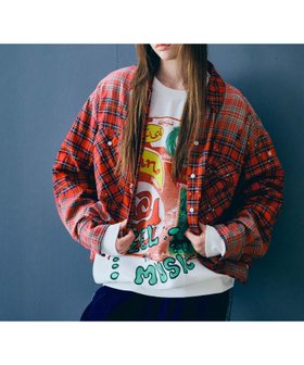 【アールエヌエー/RNA】のB2930 ハードエフェクトシャツ 人気、トレンドファッション・服の通販 founy(ファニー) ファッション Fashion レディースファッション Fashion for Women トップス・カットソー Cut & Sew Tops シャツ・ブラウス・オフィスカジュアル Elegant Blouses & Button-Ups ケミカル Chemical, Chemical Wash ダメージ Distressed, Destroyed ビッグ Big, Oversized ブリーチ Bleach, Washed Finish プリント Print, Printed Pattern ワーク Workwear, Utility Style 羽織 Haori, Light Jacket |ID:prp329100004809735