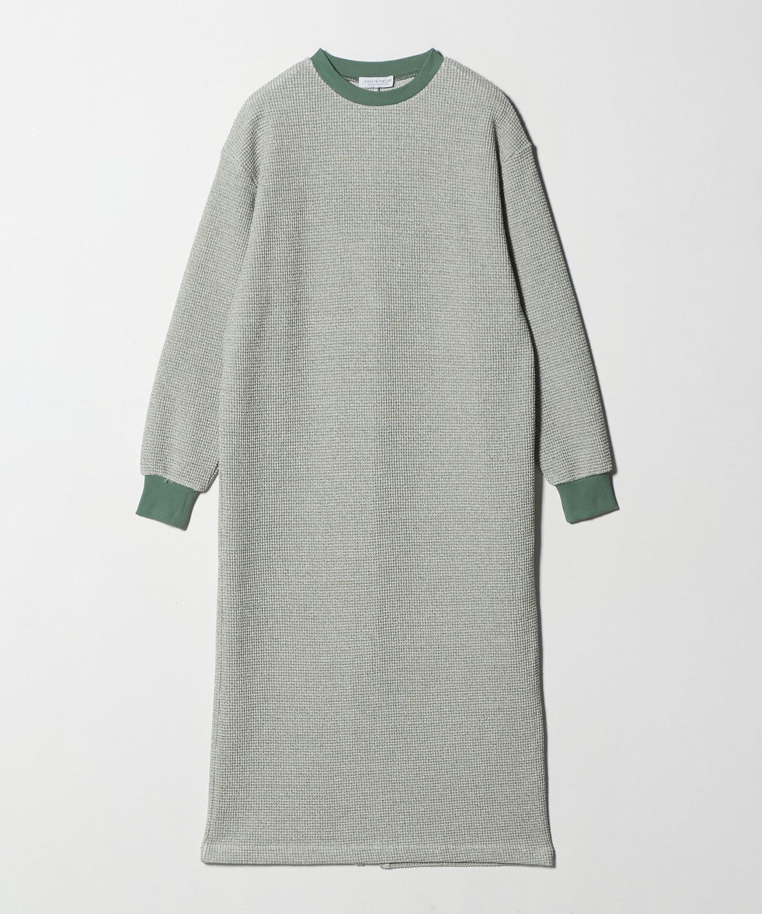 【ユナイテッドアローズ/UNITED ARROWS】のメランジワッフル ワンピース A DAY IN THE LIFE インテリア・キッズ・メンズ・レディースファッション・服の通販 founy(ファニー) 　ファッション　Fashion　レディースファッション　Fashion for Women　ワンピース　Dresses　シンプル　Simple, Minimal　スニーカー　Sneakers, Trainers　スリット　Slit, Slit Detail　メランジ　Melange, Mixed Yarn　楽ちん　Easy Fit, Comfortable　ワッフル　Waffle, Waffle Knit　アウトレット　Outlet / Clearance　LIME|ID: prp329100004809767 ipo3291000000034907376