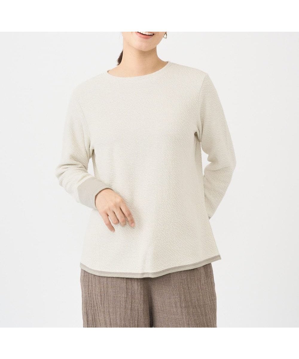 【ジャンニ ロ ジュディチェ/GIANNI LO GIUDICE】の洗える・日本製 コットンウェーブリバー配色カットソー 人気、トレンドファッション・服の通販 founy(ファニー) 　ファッション　Fashion　レディースファッション　Fashion for Women　トップス・カットソー　Cut & Sew Tops　カットソー・ベーシックTシャツ　Cut-and-Sewn Tops / Stretch Tees & Basics　アクリル　Acrylic Material　インナー　Innerwear　ウェーブ　Wavy Pattern　春　Spring　洗える　Machine Washable　秋　Autumn　カットソー　Cut and Sewn Top　シンプル　Simple, Minimal　デニム　Denim, Jeans Material　冬　Winter / This Winter　おすすめ　Recommended / Our Picks　日本製　Made In Japan　夏　Summer　 other-1|ID: prp329100004809780 ipo3291000000034907440