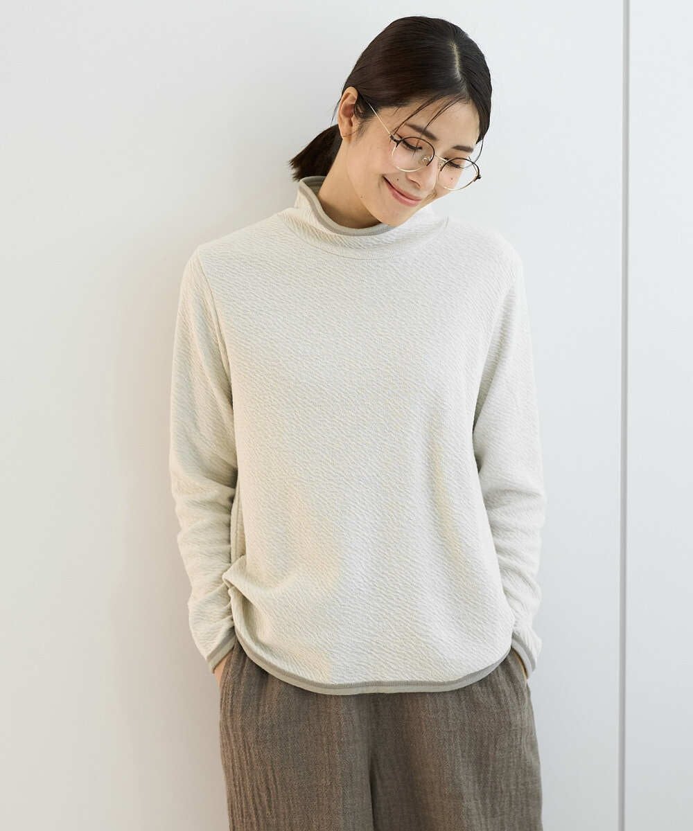 【ジャンニ ロ ジュディチェ/GIANNI LO GIUDICE】の洗える・日本製 ハイネックコットンウェーブリバーカットソー 人気、トレンドファッション・服の通販 founy(ファニー) 　ファッション　Fashion　レディースファッション　Fashion for Women　トップス・カットソー　Cut & Sew Tops　カットソー・ベーシックTシャツ　Cut-and-Sewn Tops / Stretch Tees & Basics　アクリル　Acrylic Material　インナー　Innerwear　ウェーブ　Wavy Pattern　春　Spring　洗える　Machine Washable　秋　Autumn　カットソー　Cut and Sewn Top　カーディガン　Cardigan, Knitwear　シンプル　Simple, Minimal　ジャケット　Jacket, Outerwear　デニム　Denim, Jeans Material　ハイネック　High Neck, Mock Neck　ワイド　Wide, Wide Fit　冬　Winter / This Winter　おすすめ　Recommended / Our Picks　日本製　Made In Japan　夏　Summer　エレガント 上品　Elegant　 other-1|ID: prp329100004809781 ipo3291000000034907445