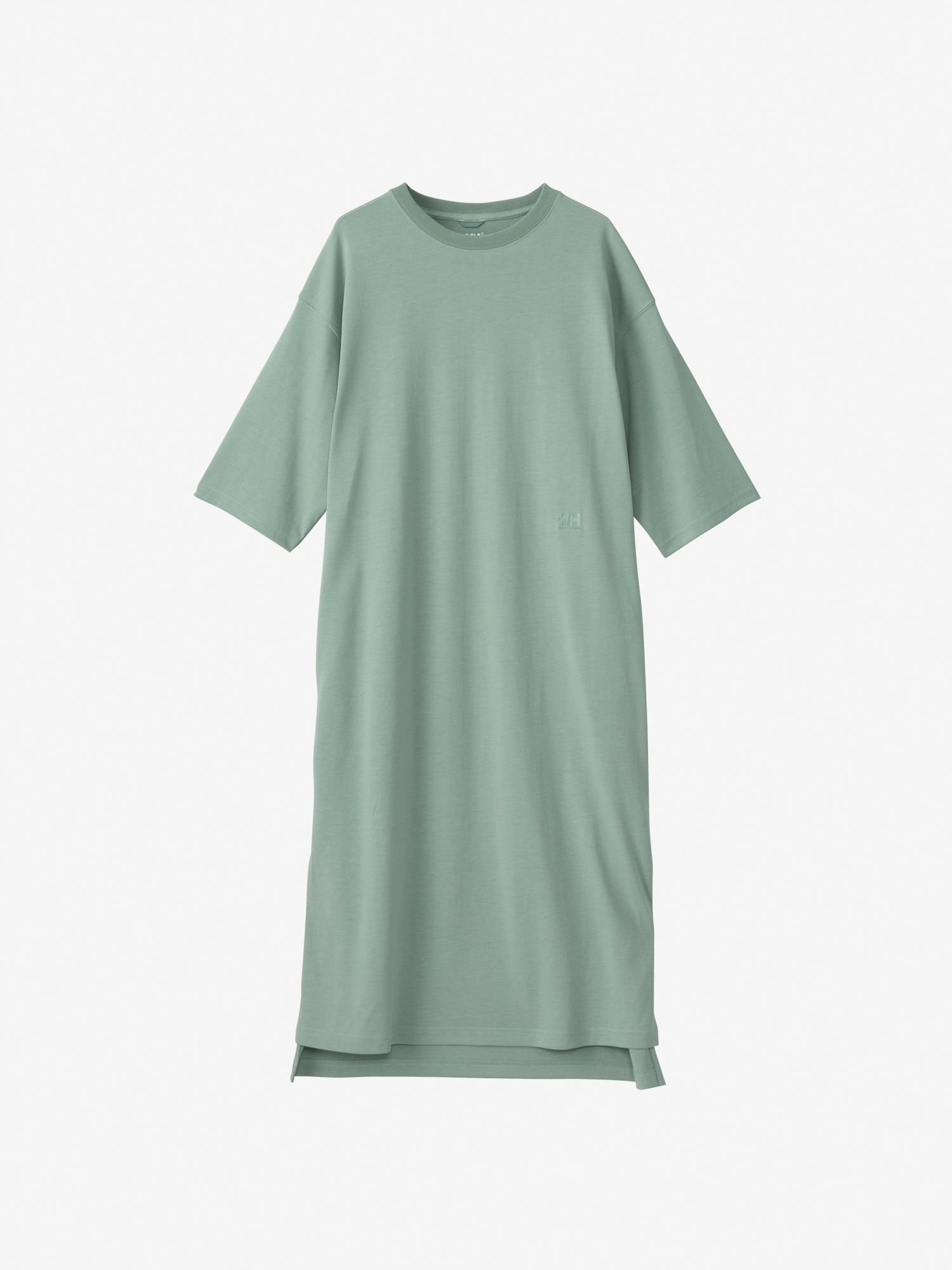 【ヘリーハンセン/HELLY HANSEN】の【公式】ショートスリーブワンポイントワンピース(レディース) インテリア・キッズ・メンズ・レディースファッション・服の通販 founy(ファニー) 　ファッション　Fashion　レディースファッション　Fashion for Women　ワンピース　Dresses　抗菌　Antibacterial, Bacteria-Resistant　スリット　Slit, Slit Detail　レギンス　Leggings, Stretch Pants　おすすめ　Recommended / Our Picks　ヘイズグリーン|ID: prp329100004809782 ipo3291000000034907450