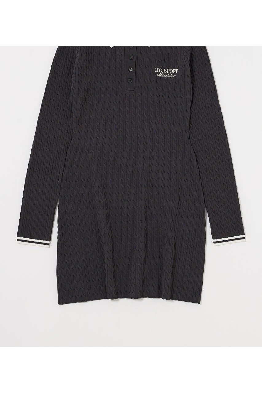 【マウジー/moussy】のLOGO CABLE KNIT ミニドレス インテリア・キッズ・メンズ・レディースファッション・服の通販 founy(ファニー) 　ファッション　Fashion　レディースファッション　Fashion for Women　トップス・カットソー　Cut & Sew Tops　ニット　Knit Tops & Sweaters　ワンピース　Dresses　フォーマル・パーティードレス・結婚式用ドレス　Elegant & Casual Dresses　カーディガン　Cardigan, Knitwear　キャップ　Cap, Baseball Cap　クラシック　Classic, Timeless Style　ショーツ　Shorts, Short Pants　スポーツ　Sports, Activewear　スラックス　Slacks, Dress Pants　ドレス　Dress, One-Piece　人気　Popular, Best Seller　バランス　Balance, Style Balance　フィット　Fit, Slim Fit　ボトム　Bottoms, Lower Wear　リラックス　Relax, Relaxed Fit　再入荷　Restock / Back in Stock　おすすめ　Recommended / Our Picks　T.GRY|ID: prp329100004809785 ipo3291000000034907467