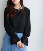 【ピエロ/Pierrot】のキャンディースリーブジャカードカットソー 人気、トレンドファッション・服の通販 founy(ファニー) ファッション Fashion レディースファッション Fashion for Women トップス・カットソー Cut & Sew Tops カットソー・ベーシックTシャツ Cut-and-Sewn Tops / Stretch Tees & Basics インナー Innerwear シンプル Simple, Minimal ジャカード／ジャガード Jacquard, Woven Pattern トレンド Trend, Trending Now thumbnail ブラック|ID: prp329100004809786 ipo3291000000034907470