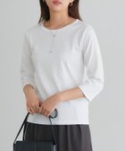 【ピエロ/Pierrot】の七部袖シンプルTシャツ 人気、トレンドファッション・服の通販 founy(ファニー) ファッション Fashion レディースファッション Fashion for Women トップス・カットソー Cut & Sew Tops シャツ・ブラウス・オフィスカジュアル Elegant Blouses & Button-Ups ロングTシャツ・Tシャツ Longline T-Shirts & Tees コンパクト Compact, Small Size シンプル Simple, Minimal thumbnail オフホワイト|ID: prp329100004809791 ipo3291000000034907494