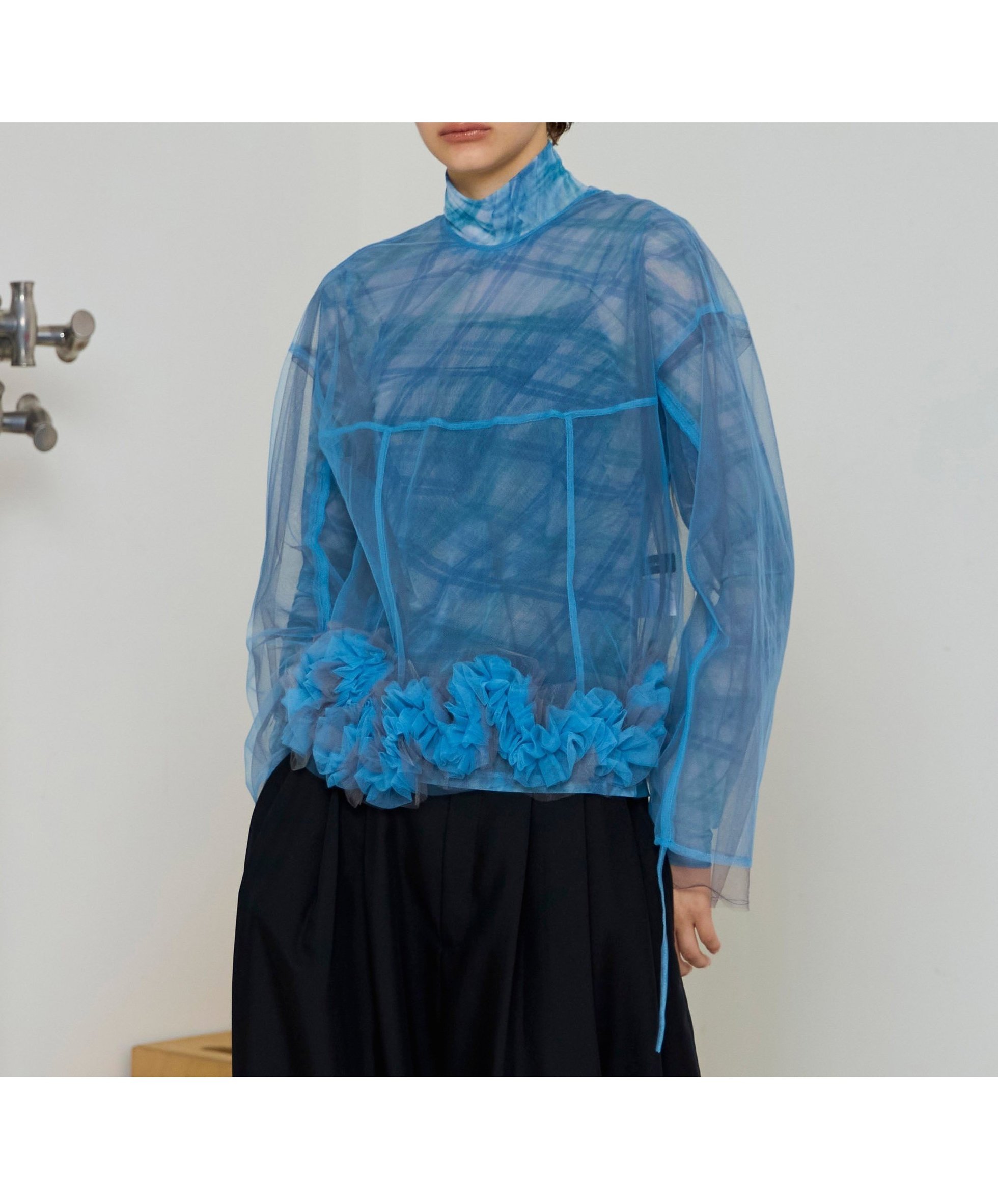 【メゾンスペシャル/MAISON SPECIAL】の2wayフラワーヘムチュールトップス インテリア・キッズ・メンズ・レディースファッション・服の通販 founy(ファニー) 　ファッション　Fashion　レディースファッション　Fashion for Women　トップス・カットソー　Cut & Sew Tops　グラフィック　Graphic, Graphic Design　スラックス　Slacks, Dress Pants　タンク　Tank Top, Sleeveless Top　チュール　Tulip, Tulip Motif　フリル　Frill, Ruffle　夏　Summer　秋　Autumn　BLU|ID: prp329100004809802 ipo3291000000034907571