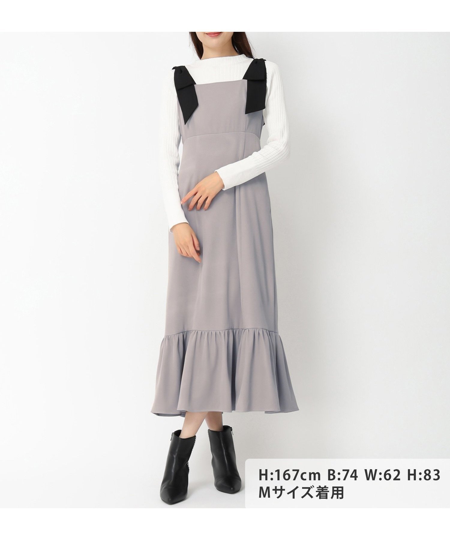 【ミッシュマッシュ/MISCH MASCH】の【2024秋冬新作】肩リボンジャンスカ/MM437415 人気、トレンドファッション・服の通販 founy(ファニー) 　ファッション　Fashion　レディースファッション　Fashion for Women　2024年　2024　2024-2025秋冬・A/W　Autumn/Winter 2024–25 AW24–25　おすすめ　Recommended / Our Picks　ガーリー　Girly, Feminine Style　シンプル　Simple, Minimal　バランス　Balance, Style Balance　リボン　Ribbon, Bow　A/W・秋冬　Autumn/Winter　 other-1|ID: prp329100004809807 ipo3291000000034907604